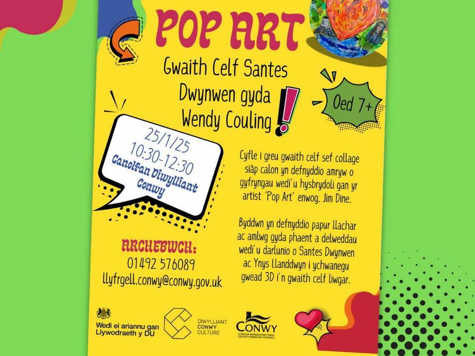 Pop Art: Santes Dwynwen with Wendy Couling!