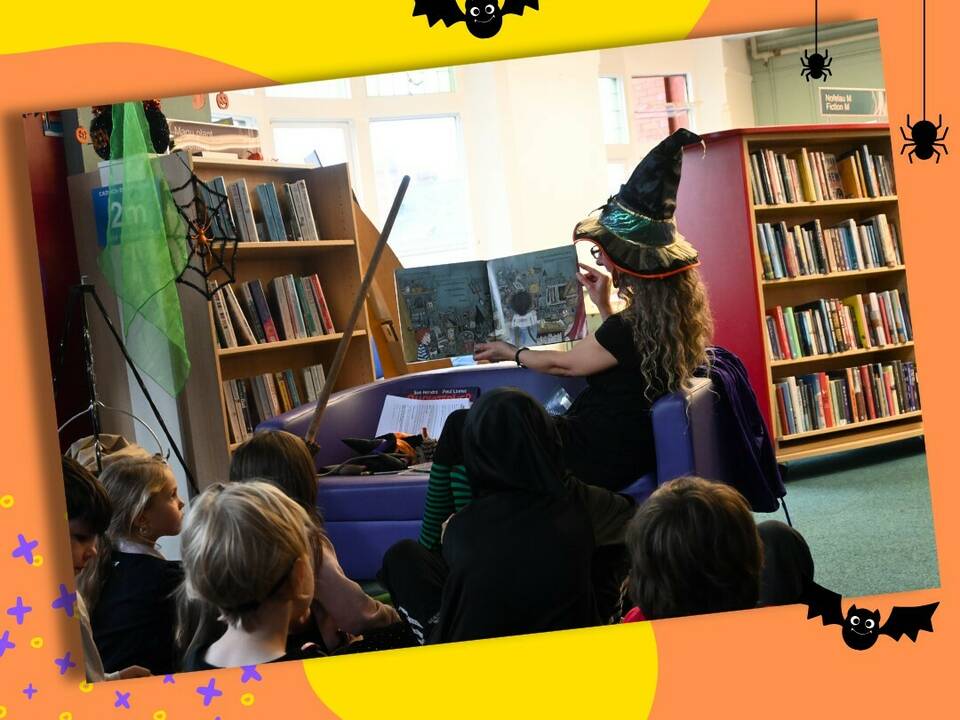 Spooky story time and activities in Colwyn Bay Library